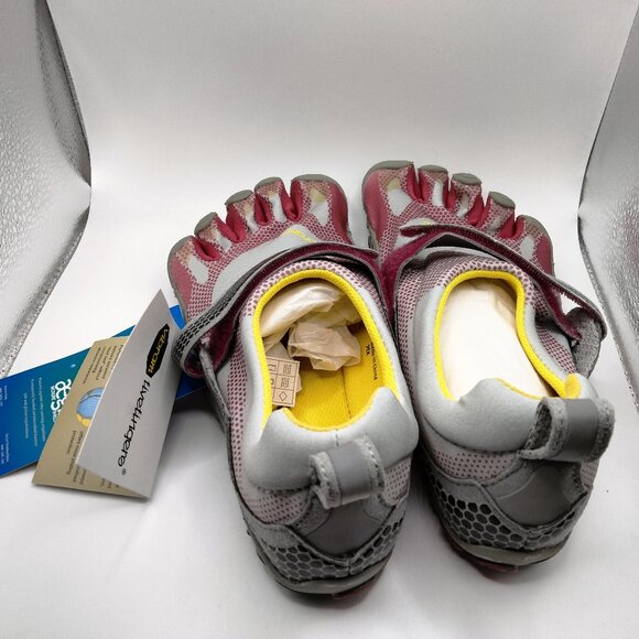 VIBRAM fivefingers W3493 Womens Size 37 (6.5/7) Bikila Grey Cream Berry - Picture 3 of 7